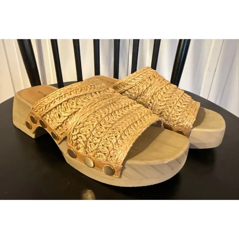 Kelsi Dagger Brooklyn woven studded clog sandal 6